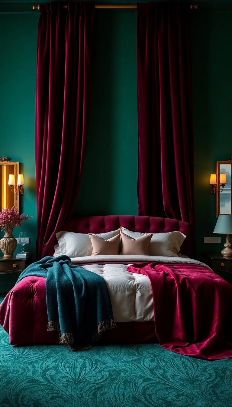 10 Curtain Aesthetics That Will Elevate Your Wall Colors to New Heights! - 3. Luxurious Velvet Drapes