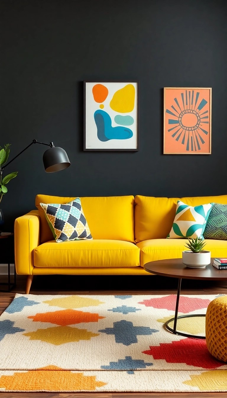 12 Budget-Friendly Sofa Designs That Look Like a Million Bucks! - 9. Bold Colors and Patterns