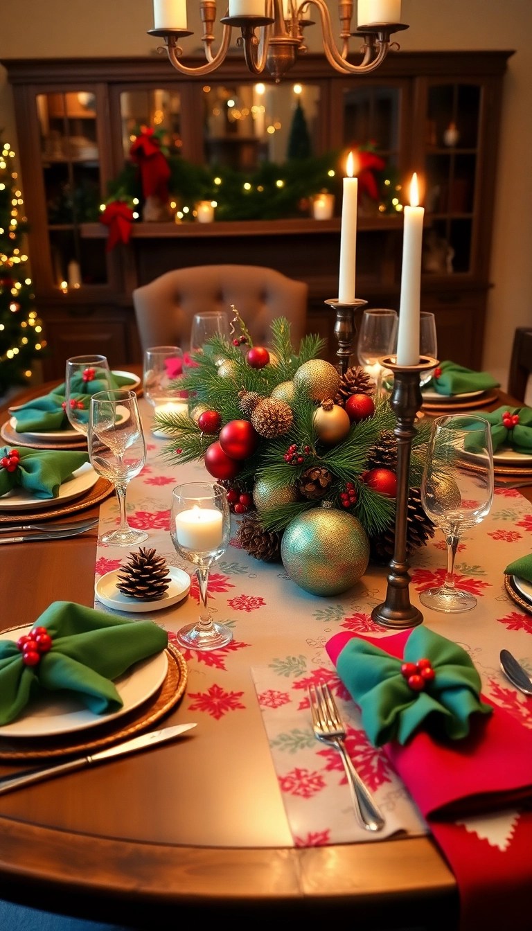 14 Kid-Friendly Christmas Home Decoration Ideas That Everyone Will Love! - 6. Holiday-Themed Table Setting