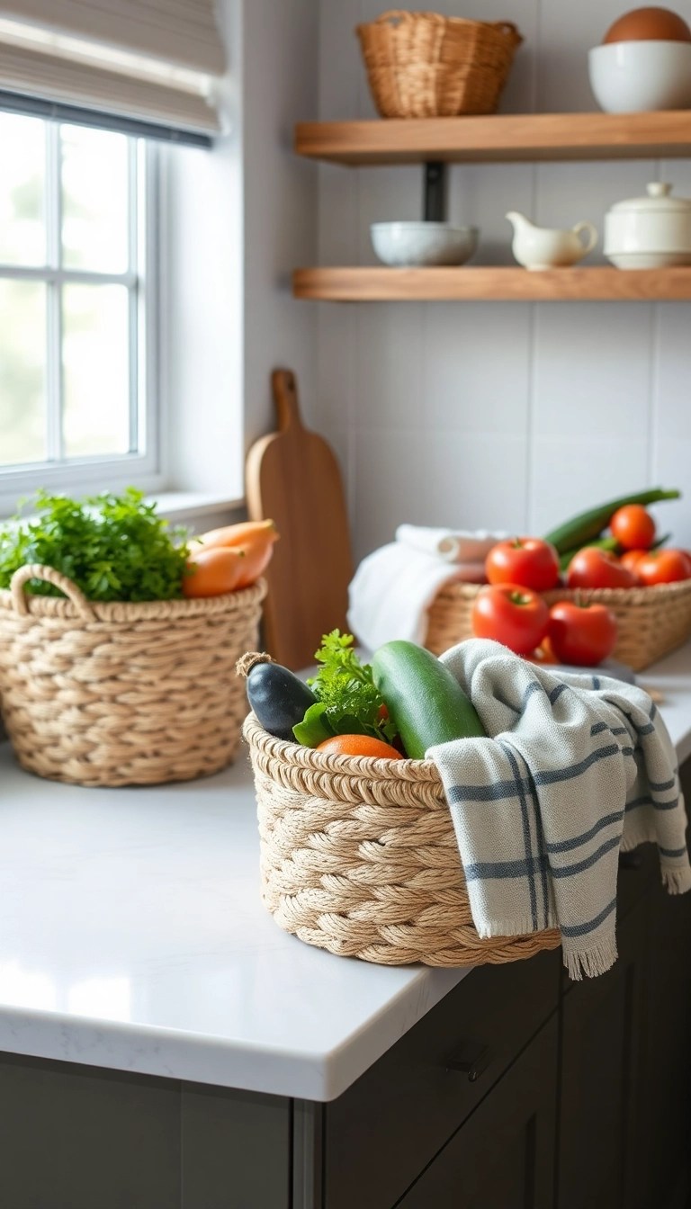 14 Kitchen Organization Hacks That Will Change Your Life! - 11. Use Baskets for Storage