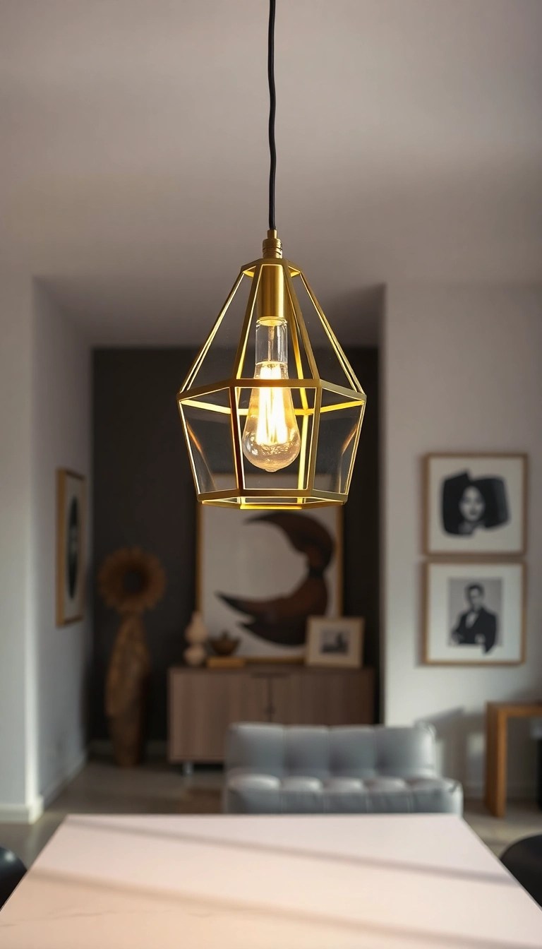 14 Unique Indoor Light Fixtures That Will Leave Your Guests in Awe! - 1. Geometric Pendant Lights