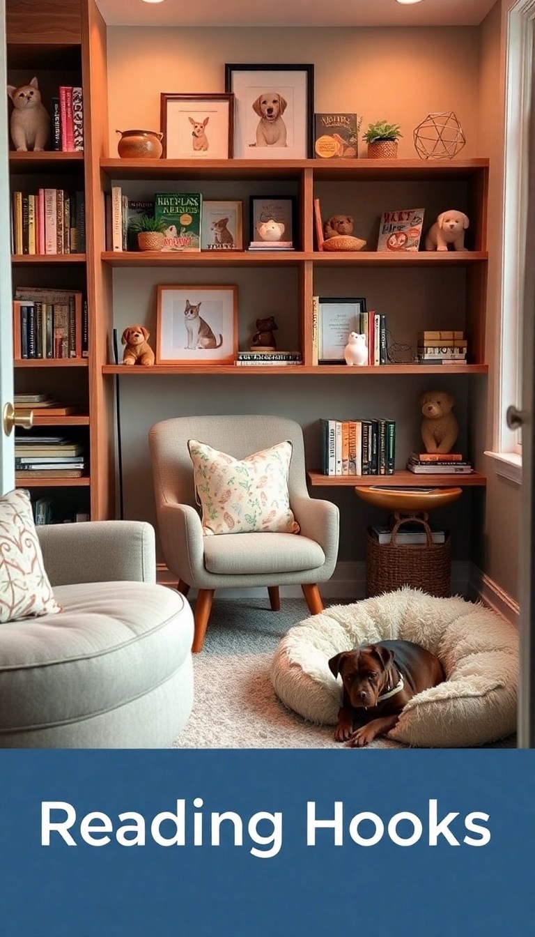 15 Stunning Pet Area Designs That'll Have Your Friends Asking for Your Secrets! - 13. Cozy Pet Reading Nook
