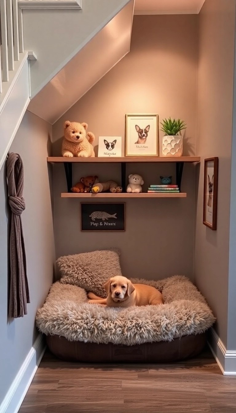 15 Stunning Pet Area Designs That'll Have Your Friends Asking for Your Secrets! - 4. Under-the-Stairs Pet Haven