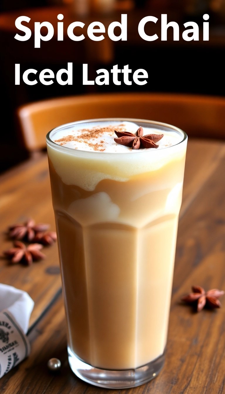 16 Delicious Vegan Summer Cooler Drinks That Are Perfect for Hot Days (You Won't Believe #5!) - 13. Spiced Chai Iced Latte