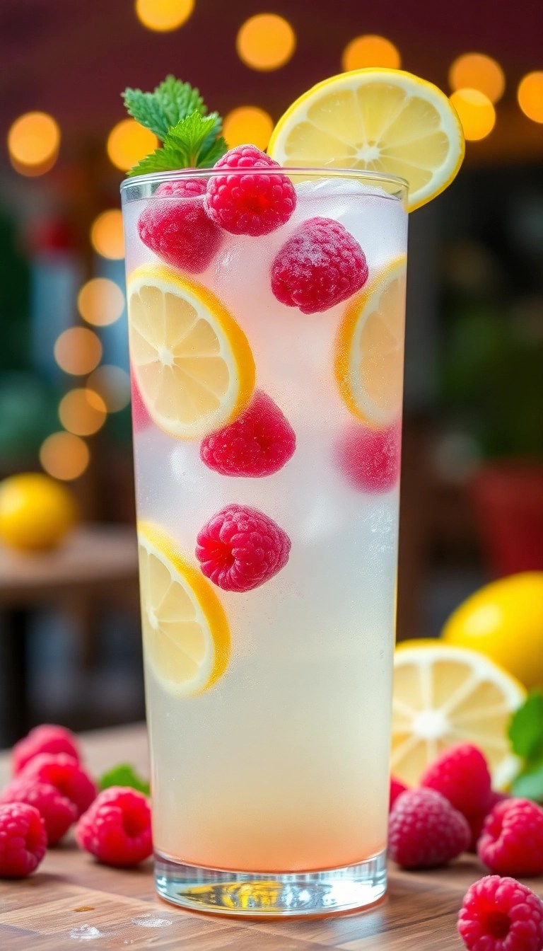 16 Delicious Vegan Summer Cooler Drinks That Are Perfect for Hot Days (You Won't Believe #5!) - 15. Raspberry Lemon Fizz