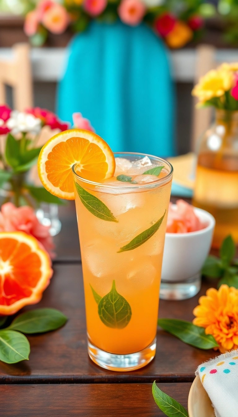 16 Delicious Vegan Summer Cooler Drinks That Are Perfect for Hot Days (You Won't Believe #5!) - 16. Orange Basil Sparkler