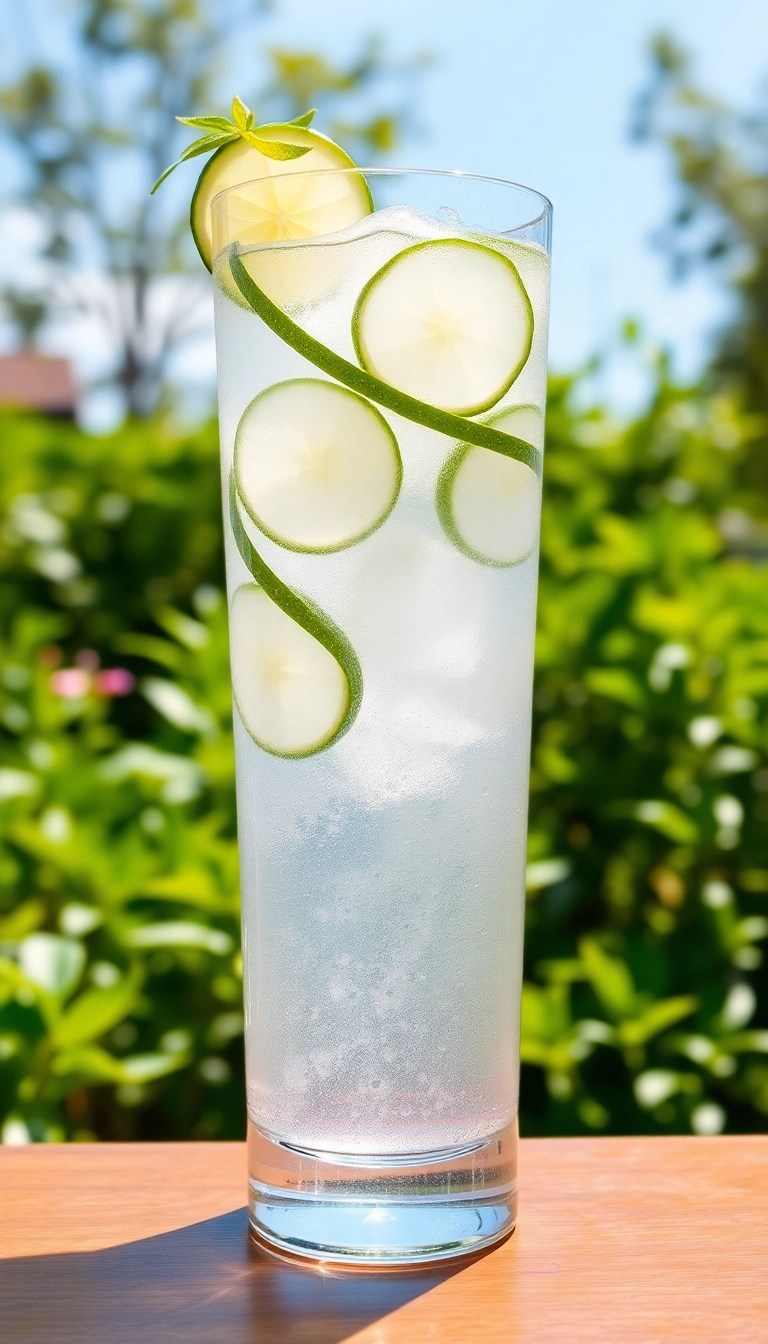 16 Delicious Vegan Summer Cooler Drinks That Are Perfect for Hot Days (You Won't Believe #5!) - 3. Cucumber Lime Spritzer