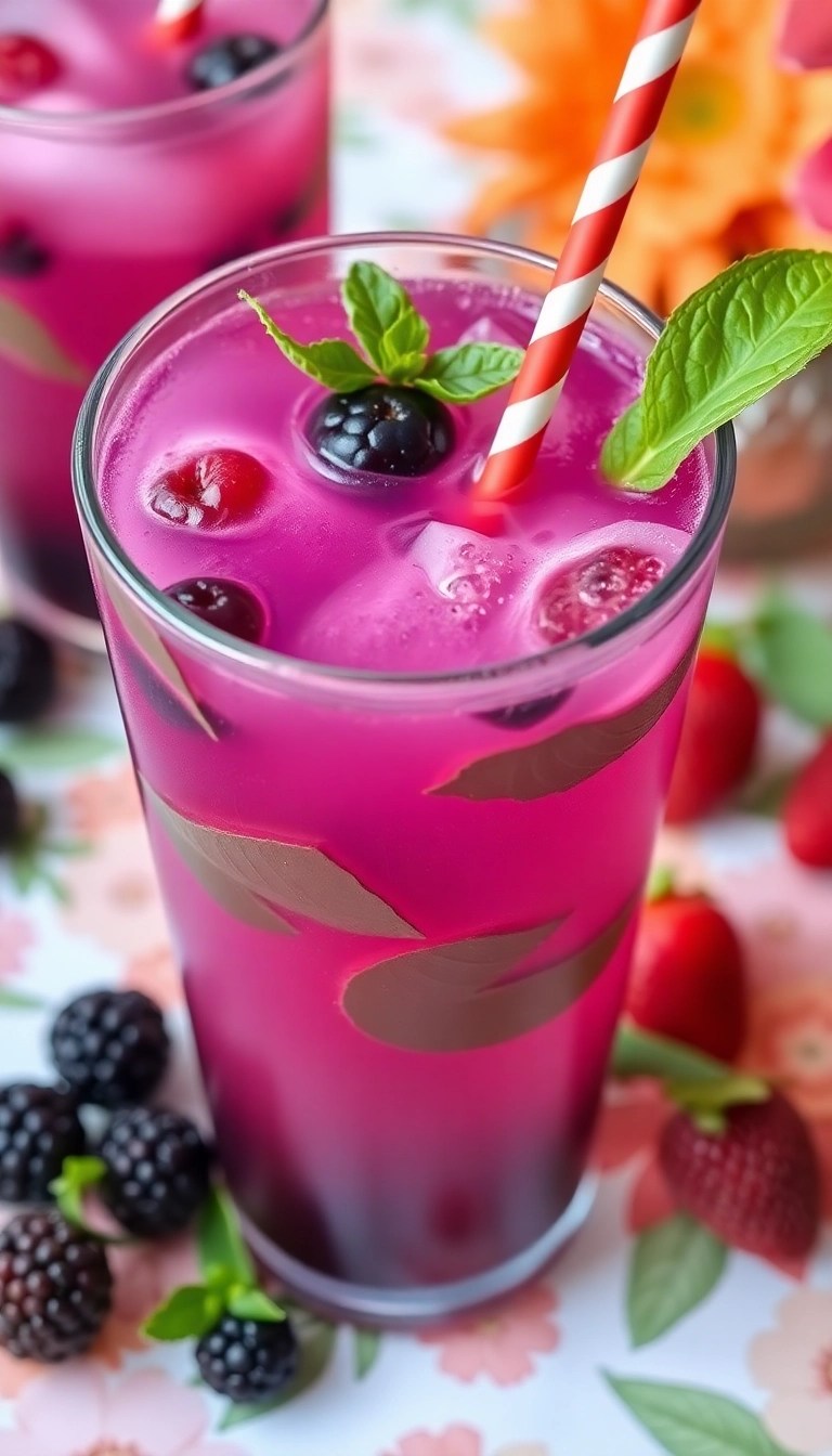 16 Delicious Vegan Summer Cooler Drinks That Are Perfect for Hot Days (You Won't Believe #5!) - 4. Berry Basil Bliss
