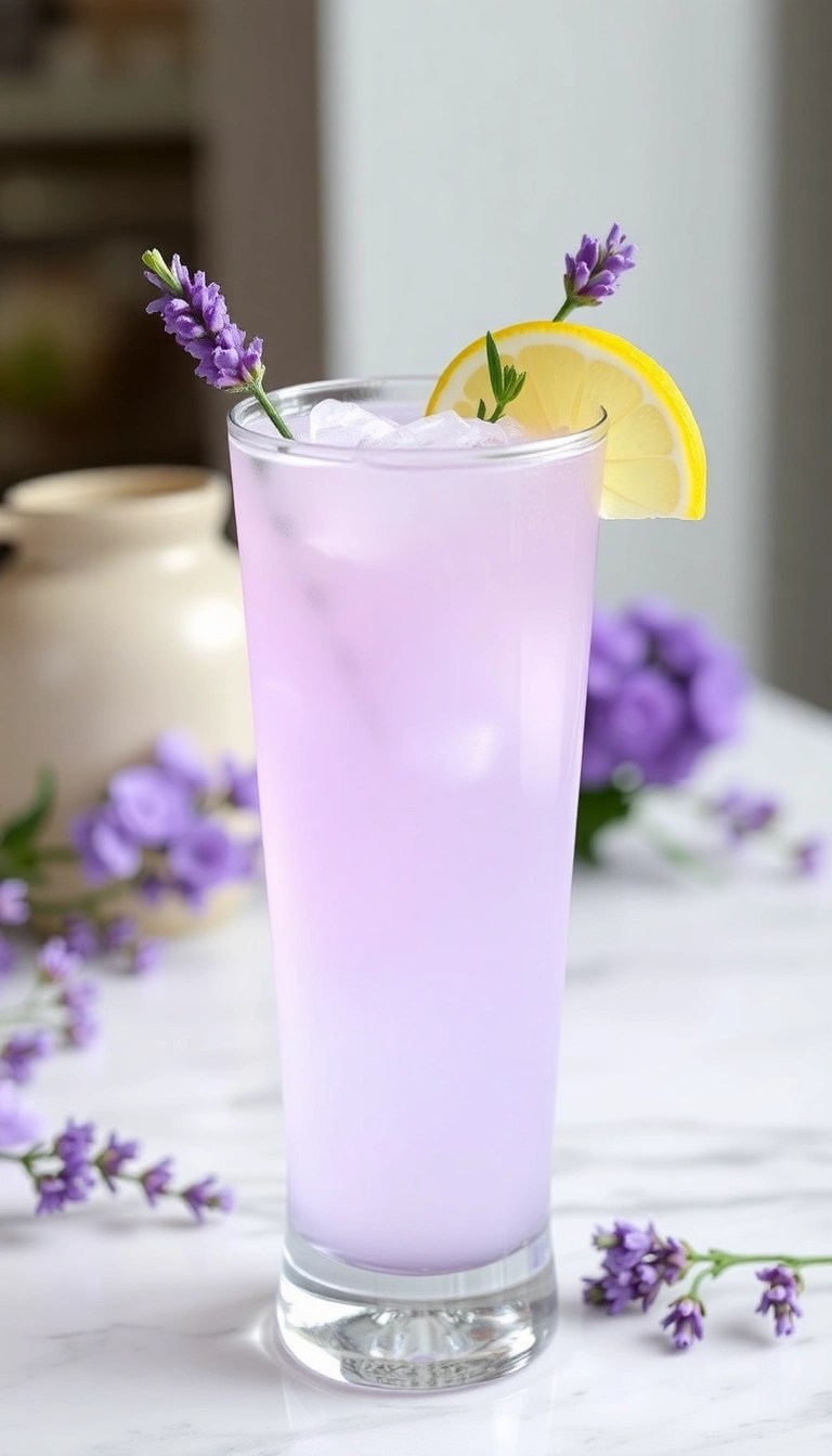 16 Delicious Vegan Summer Cooler Drinks That Are Perfect for Hot Days (You Won't Believe #5!) - 5. Coconut Lavender Lemonade