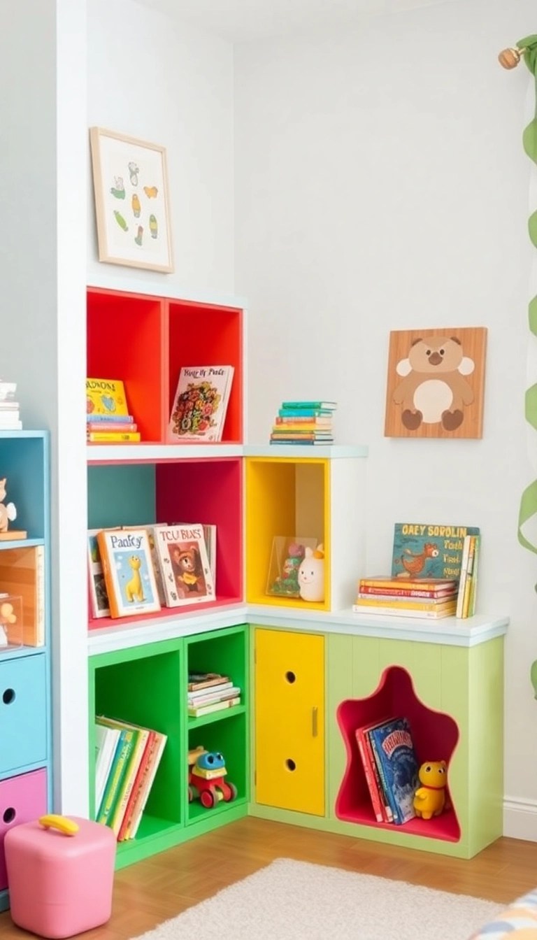 16 Fun Storage Space Hacks for Kids' Rooms That Parents Will Love! - 15. Corner Cubbies for Efficient Use of Space