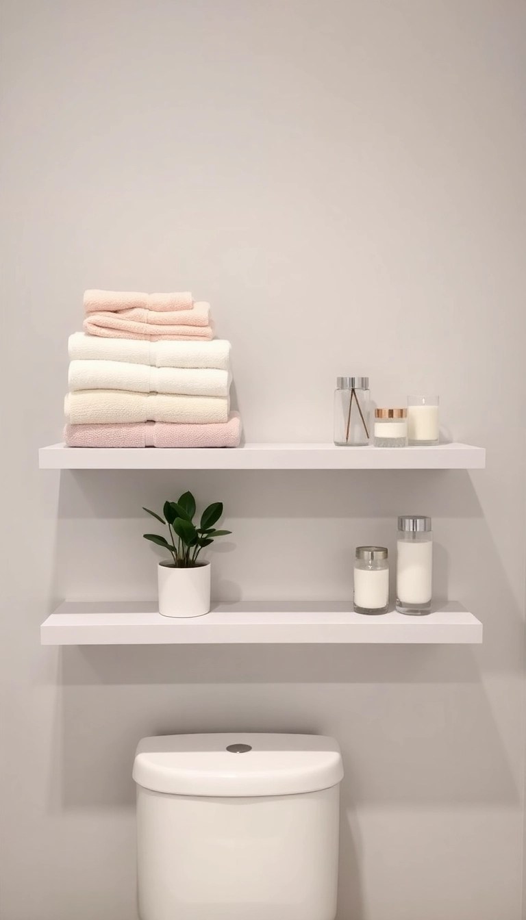 18 Ingenious Bathroom Organization Tips You Wish You Knew Sooner! - 1. Floating Shelves for Vertical Storage