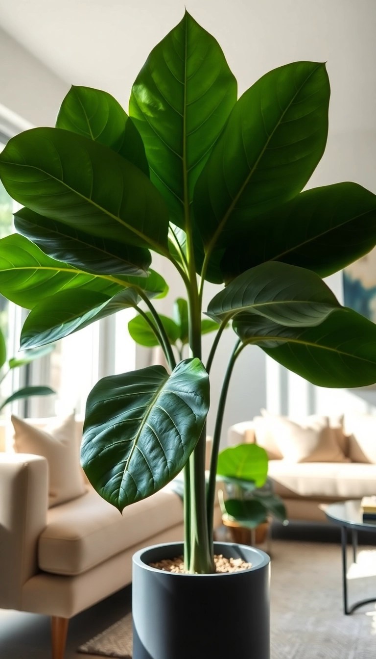 22 Low-Maintenance Indoor Plants That Will Purify Your Air (You’ll Love #11!) - 16. Fiddle Leaf Fig (Ficus lyrata)