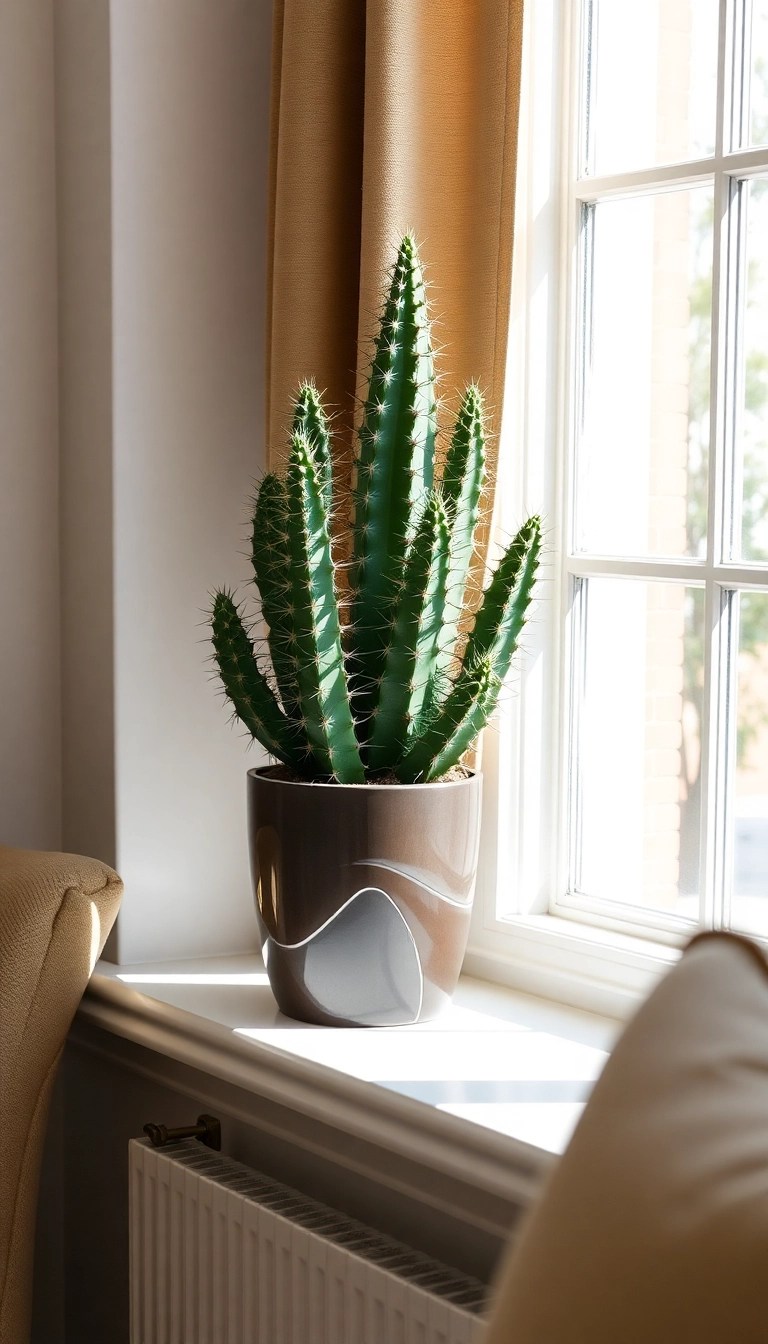 22 Low-Maintenance Indoor Plants That Will Purify Your Air (You’ll Love #11!) - 21. Cast Iron Cactus (Opuntia)