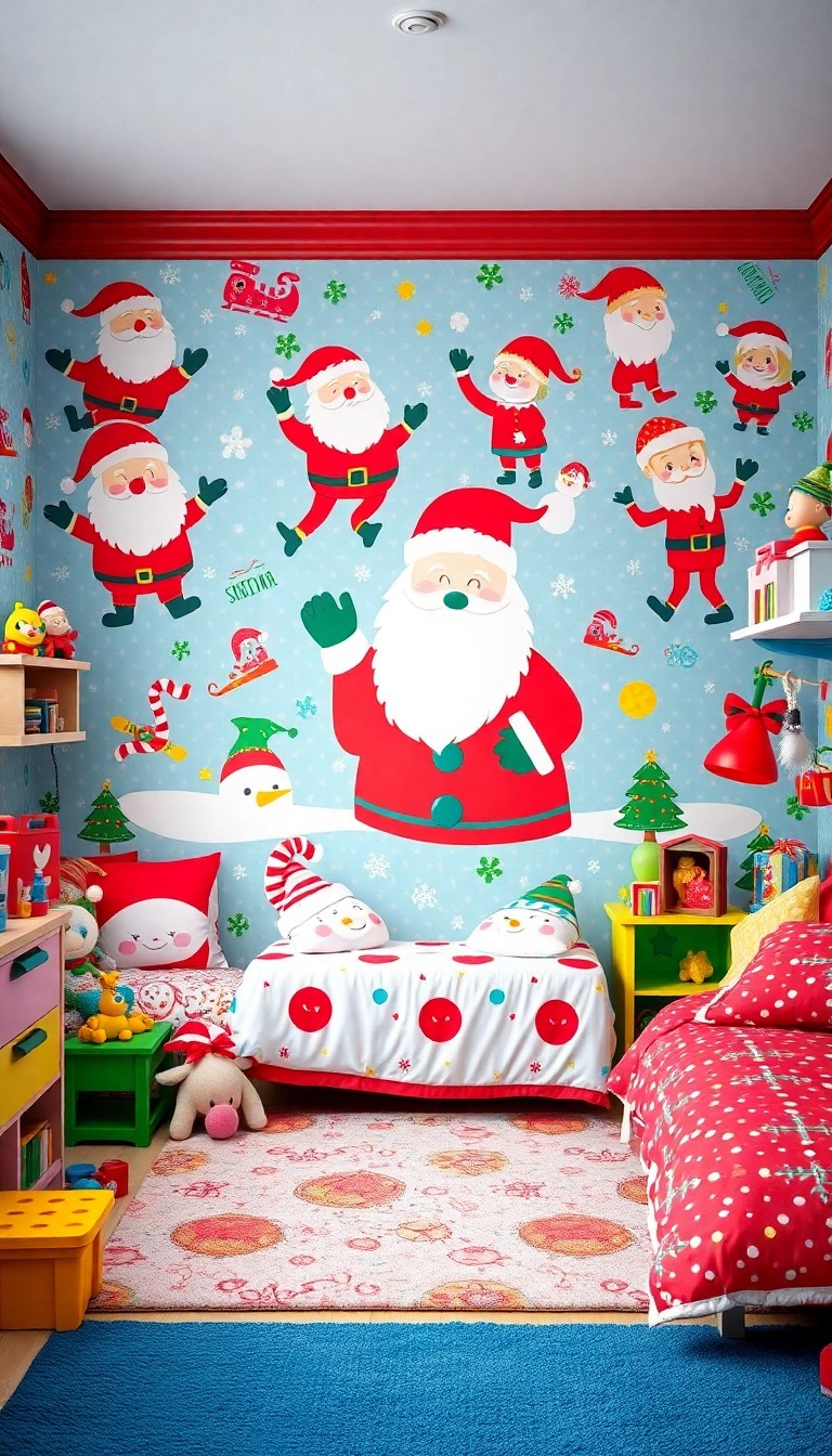 25 Eye-Catching Christmas Wallpaper Backgrounds to Elevate Your Holiday Decor Game (Check Out #3!) - 13. Playful Christmas Characters