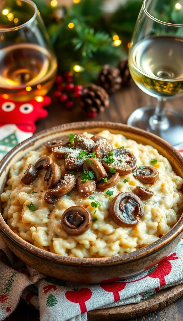 Christmas Food Ideas: 10 Festive Recipes That Will Make Your Holiday Merry! - 2. Creamy Mushroom Risotto