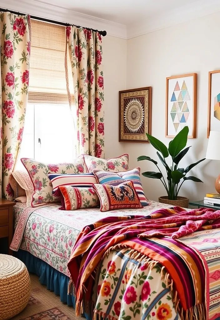 11 Boho Bedroom Refresh Ideas That Will Make Your Space Feel Like a Retreat! - 10. Mix and Match Patterns