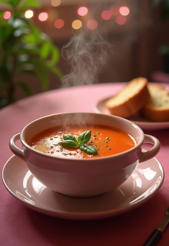 11 Delicious Dinner Recipes for a Girls Gathering This Galentine's Day! - 7. Creamy Tomato Basil Soup