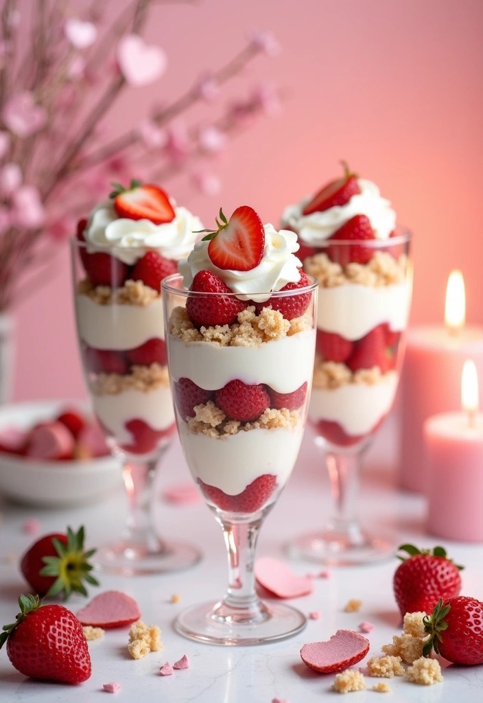 11 Delicious Dinner Recipes for a Girls Gathering This Galentine's Day! - 8. Strawberry Shortcake Parfaits