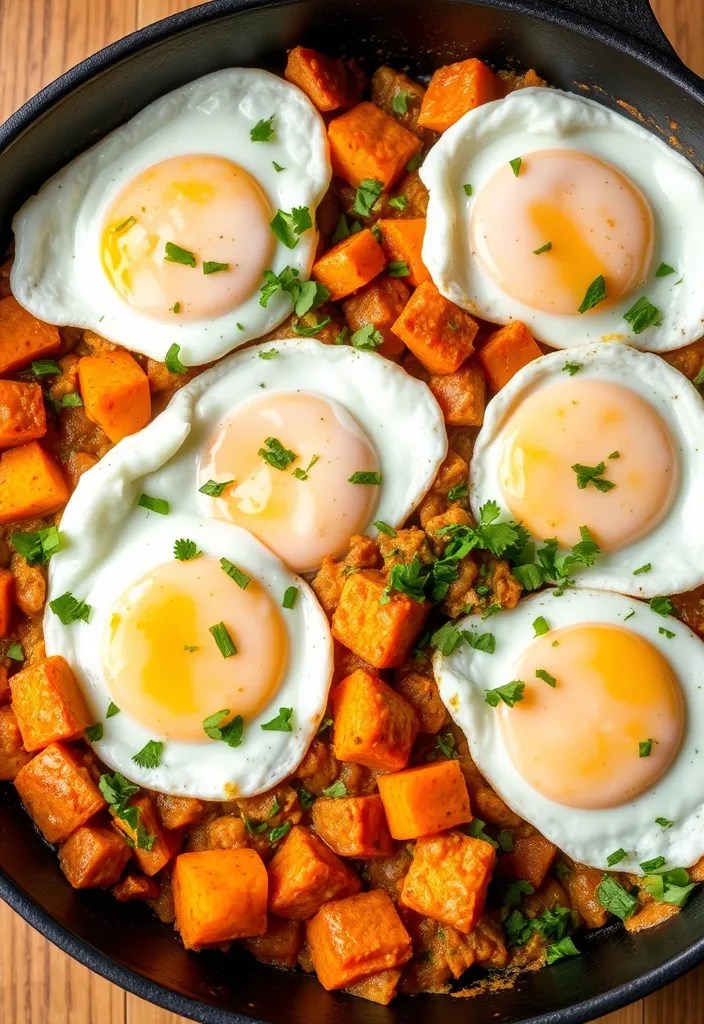 12 Healthy Egg Breakfast Recipes You Can Make in Under 15 Minutes! - 10. Egg and Sweet Potato Hash