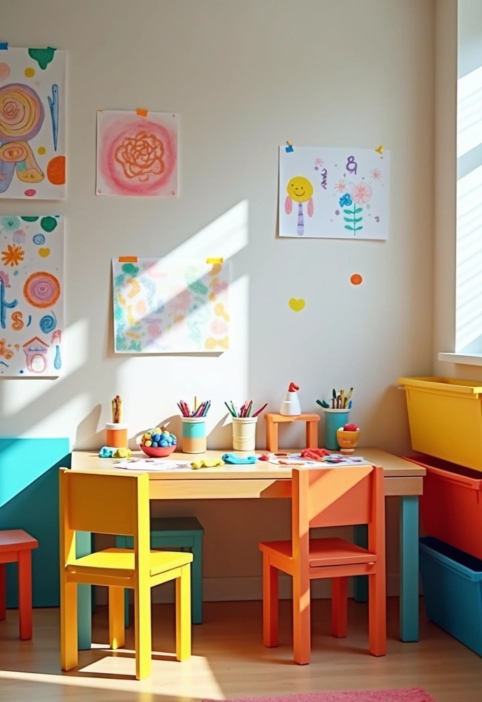 13 Imaginative Kids Friendly Home Design Ideas That Ensure Safety and Fun! - 6. Kid-Safe Art Stations