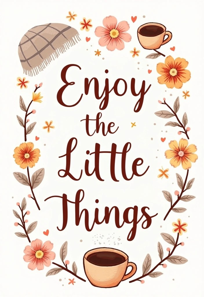 14 Inspirational Motivational Doodles That Are Pure Joy (You’ll Relate to #12!) - 13. Enjoy the Little Things