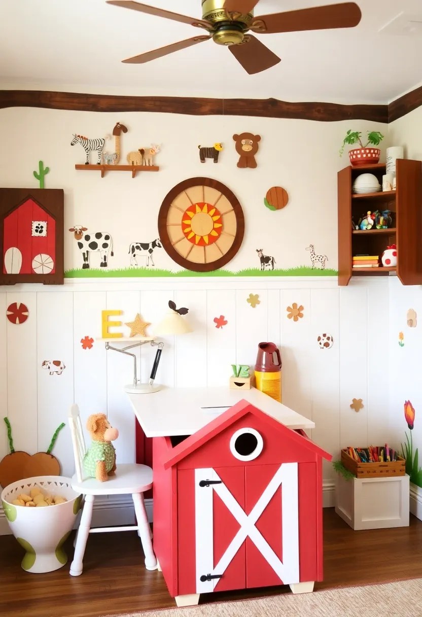 15 Playful Toddler Study Area Designs That Encourage Creativity (Don't Miss #3!) - 14. Farmyard Fun