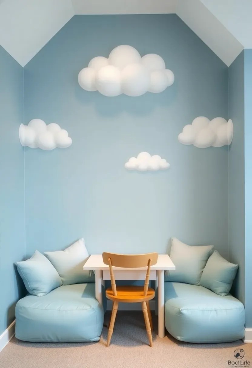 15 Playful Toddler Study Area Designs That Encourage Creativity (Don't Miss #3!) - 15. Dreamy Cloudscape
