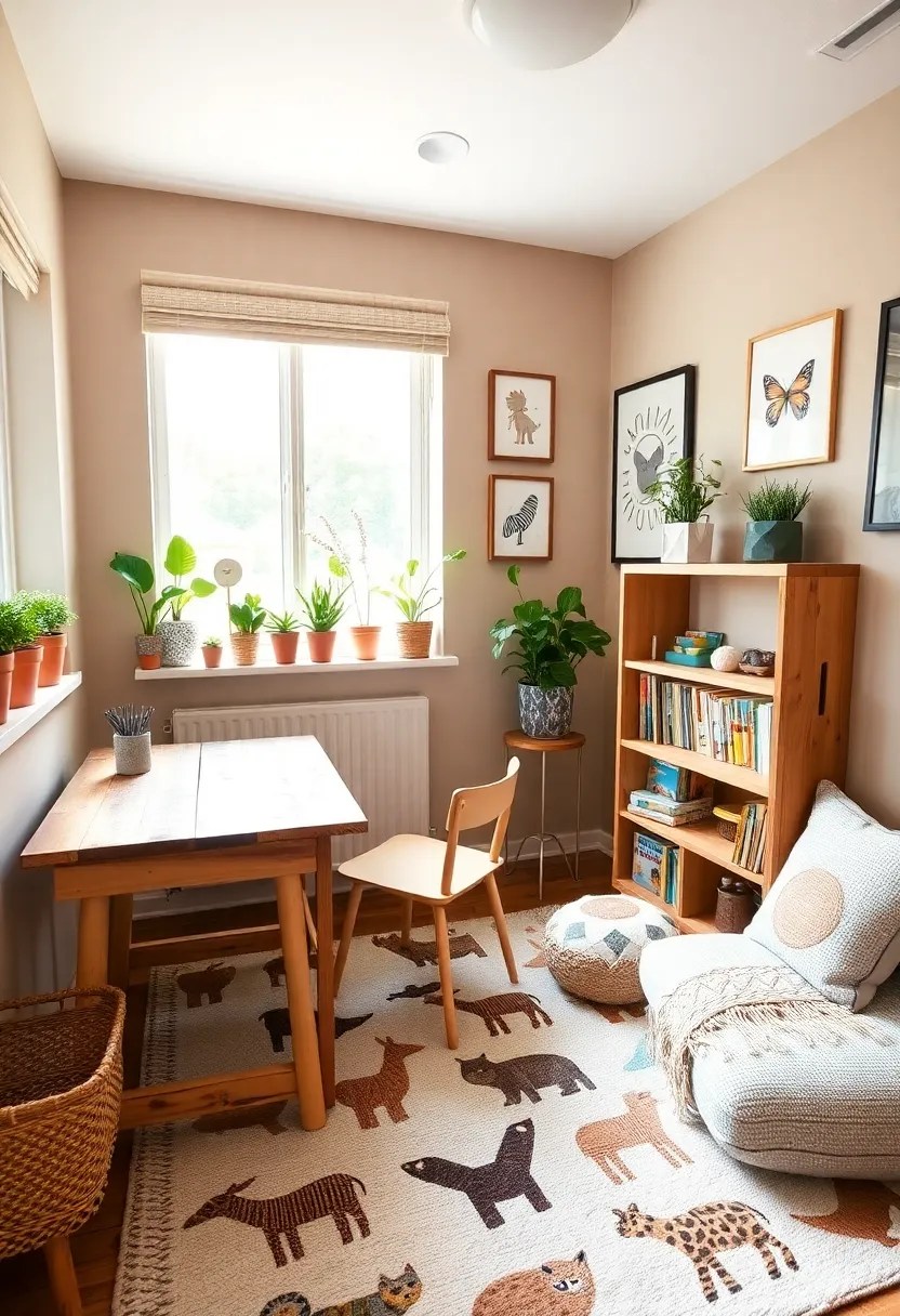 15 Playful Toddler Study Area Designs That Encourage Creativity (Don't Miss #3!) - 2. Nature-Inspired Oasis