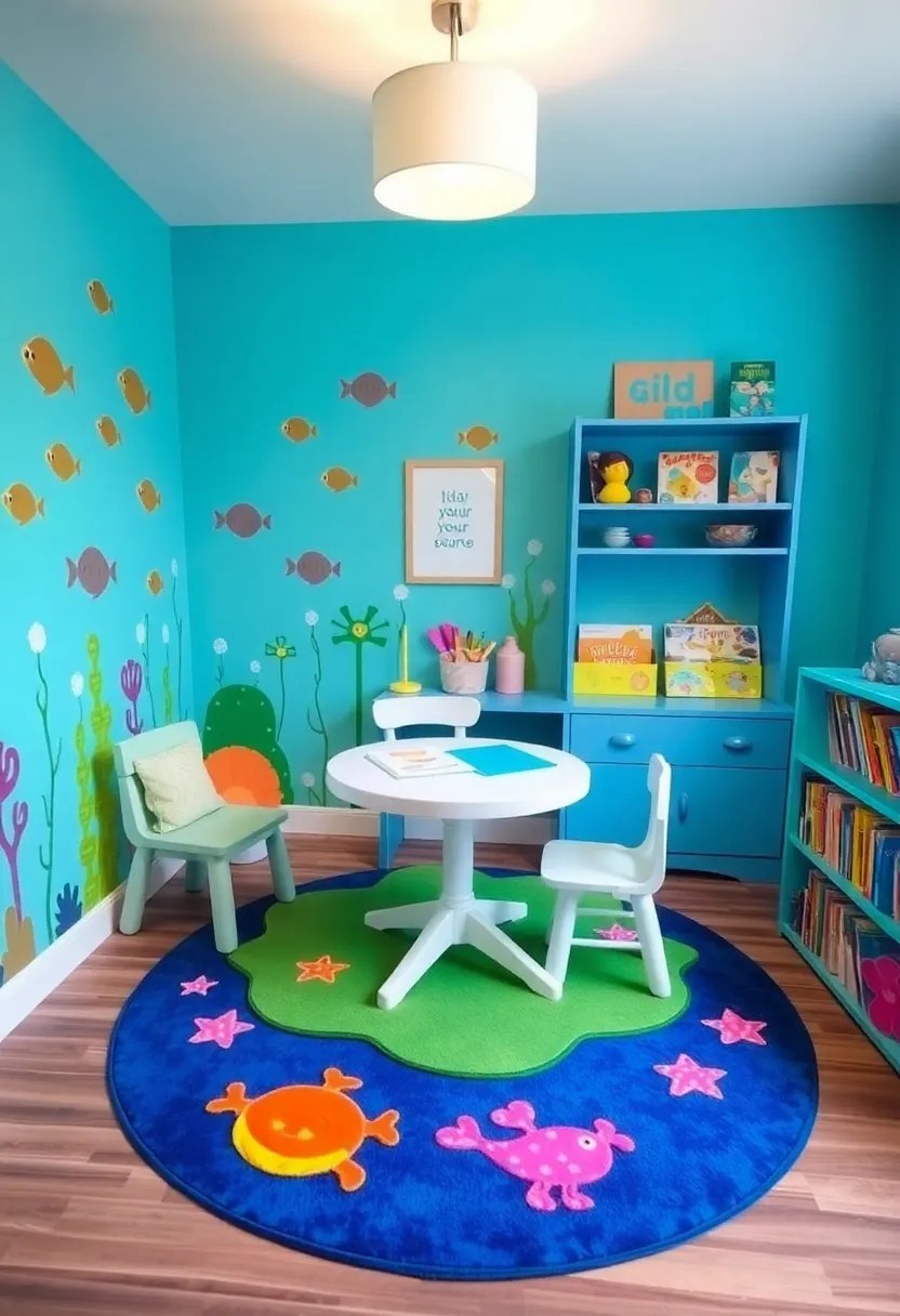15 Playful Toddler Study Area Designs That Encourage Creativity (Don't Miss #3!) - 6. Underwater Wonderland