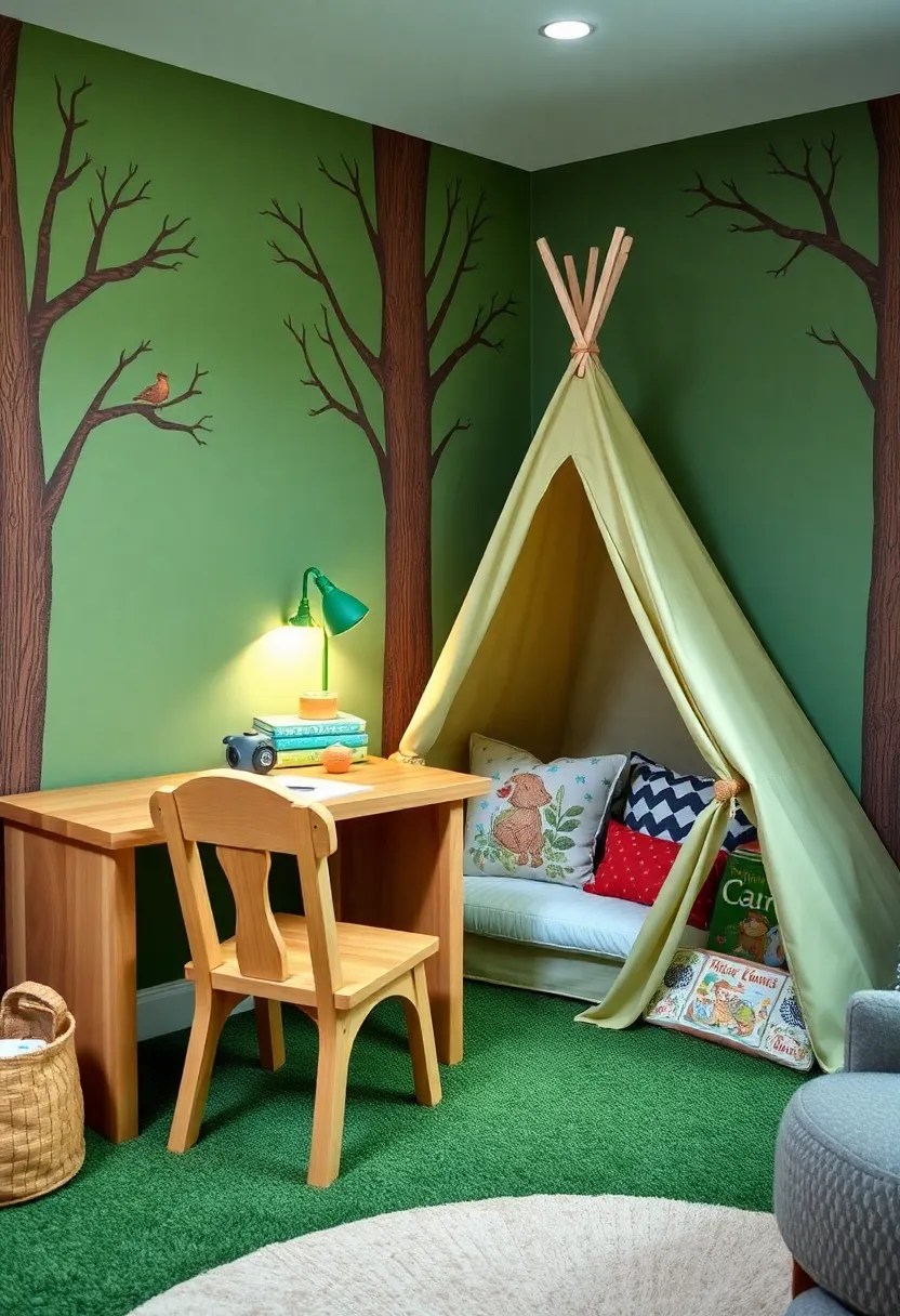 15 Playful Toddler Study Area Designs That Encourage Creativity (Don't Miss #3!) - 7. Whimsical Woodland