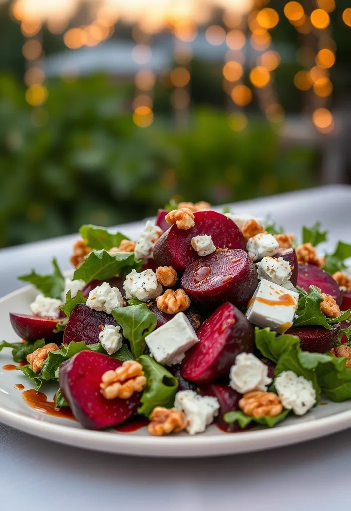 16 Healthy Dinner Ideas for Valentine's Day That Are Light Yet Romantic! - 11. Beet and Goat Cheese Salad