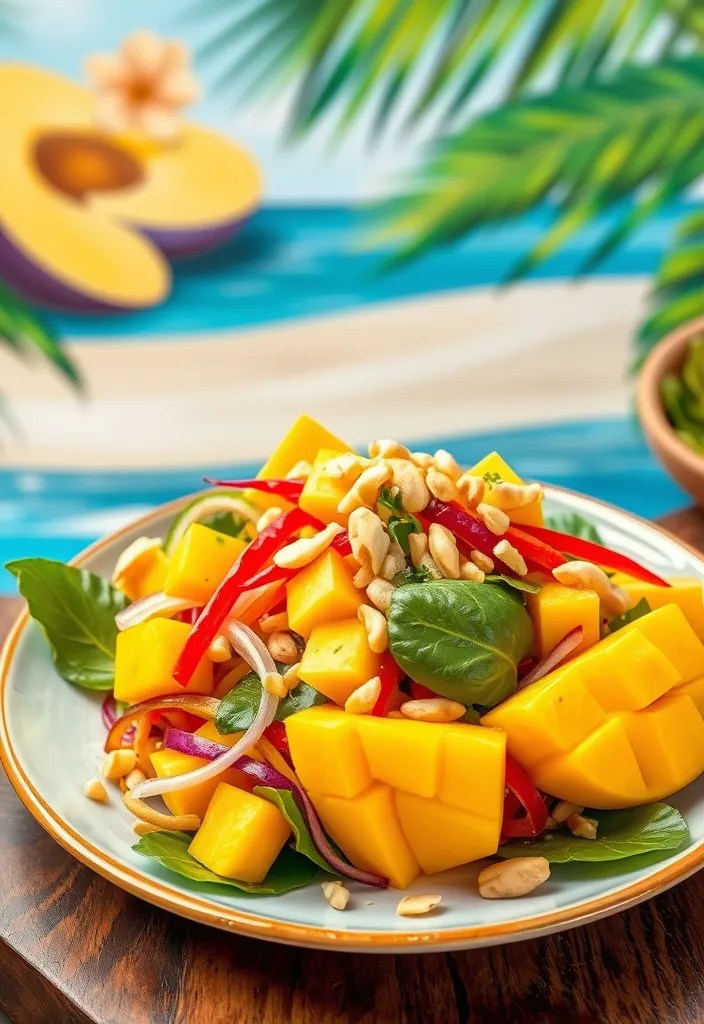 16 Healthy Dinner Ideas for Valentine's Day That Are Light Yet Romantic! - 14. Thai Mango Salad