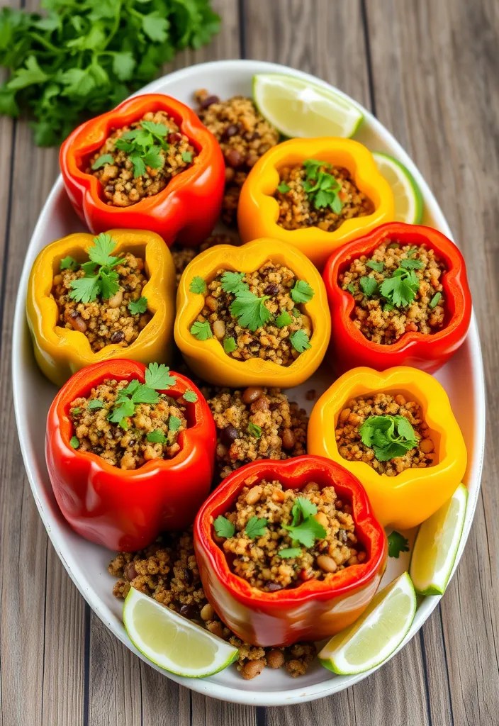 16 Healthy Dinner Ideas for Valentine's Day That Are Light Yet Romantic! - 3. Quinoa-Stuffed Bell Peppers