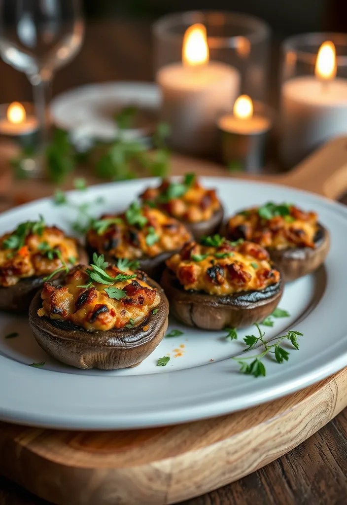 16 Healthy Dinner Ideas for Valentine's Day That Are Light Yet Romantic! - 8. Stuffed Portobello Mushrooms