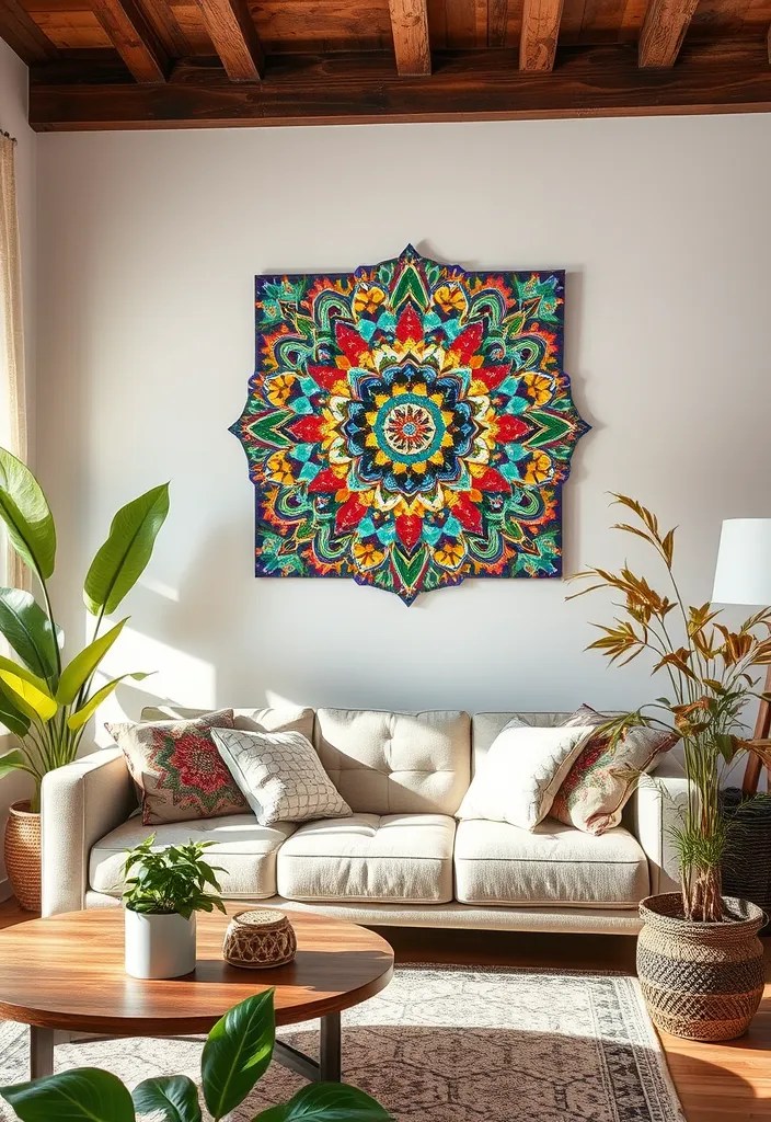 21 DIY Wall Art Projects for Your Living Room That Are Budget-Friendly and Beautiful! - 12. Mosaic Tile Art