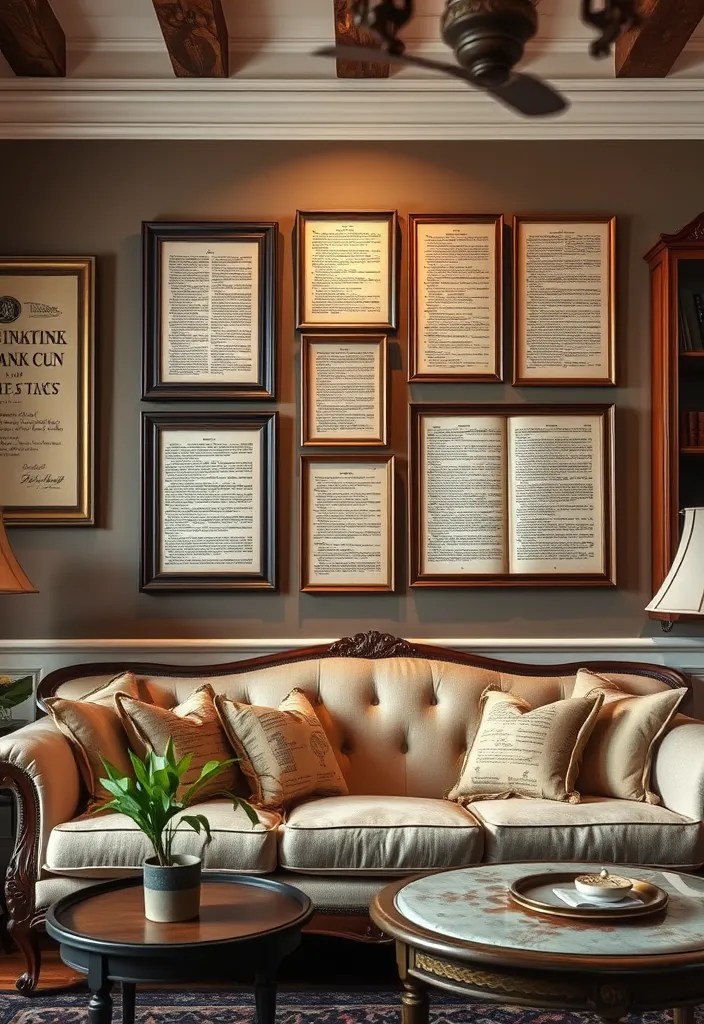 21 DIY Wall Art Projects for Your Living Room That Are Budget-Friendly and Beautiful! - 13. Vintage Book Pages Art