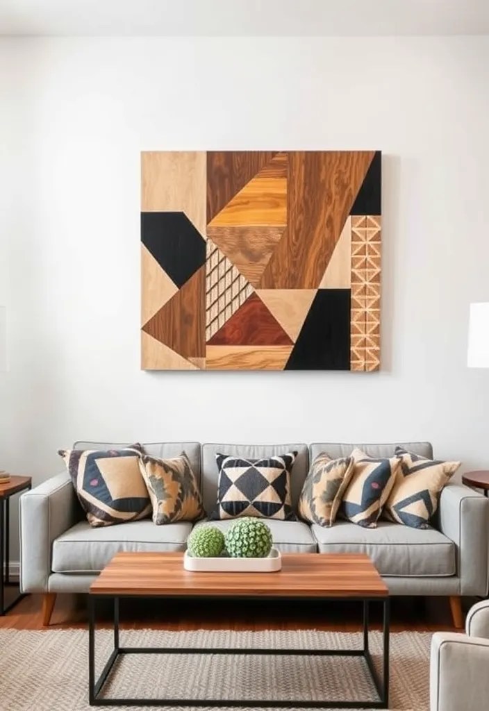 21 DIY Wall Art Projects for Your Living Room That Are Budget-Friendly and Beautiful! - 14. Geometric Wall Art
