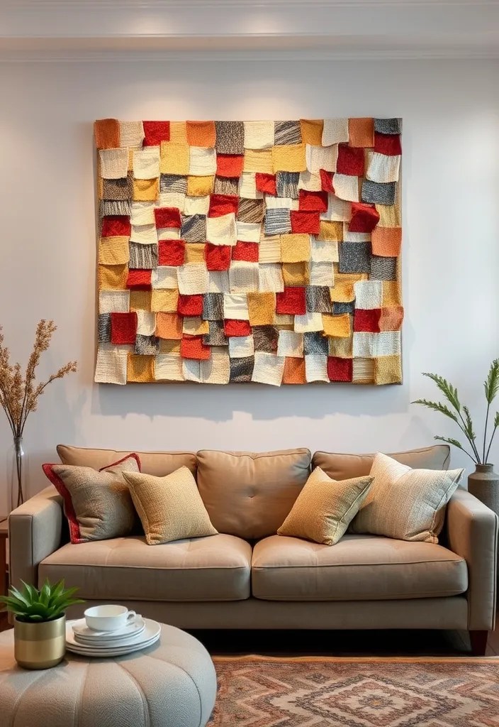 21 DIY Wall Art Projects for Your Living Room That Are Budget-Friendly and Beautiful! - 19. DIY Textile Wall Art