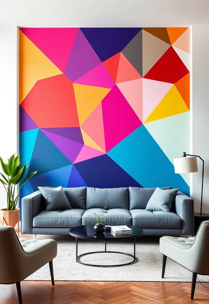 21 DIY Wall Art Projects for Your Living Room That Are Budget-Friendly and Beautiful! - 6. DIY Wall Mural