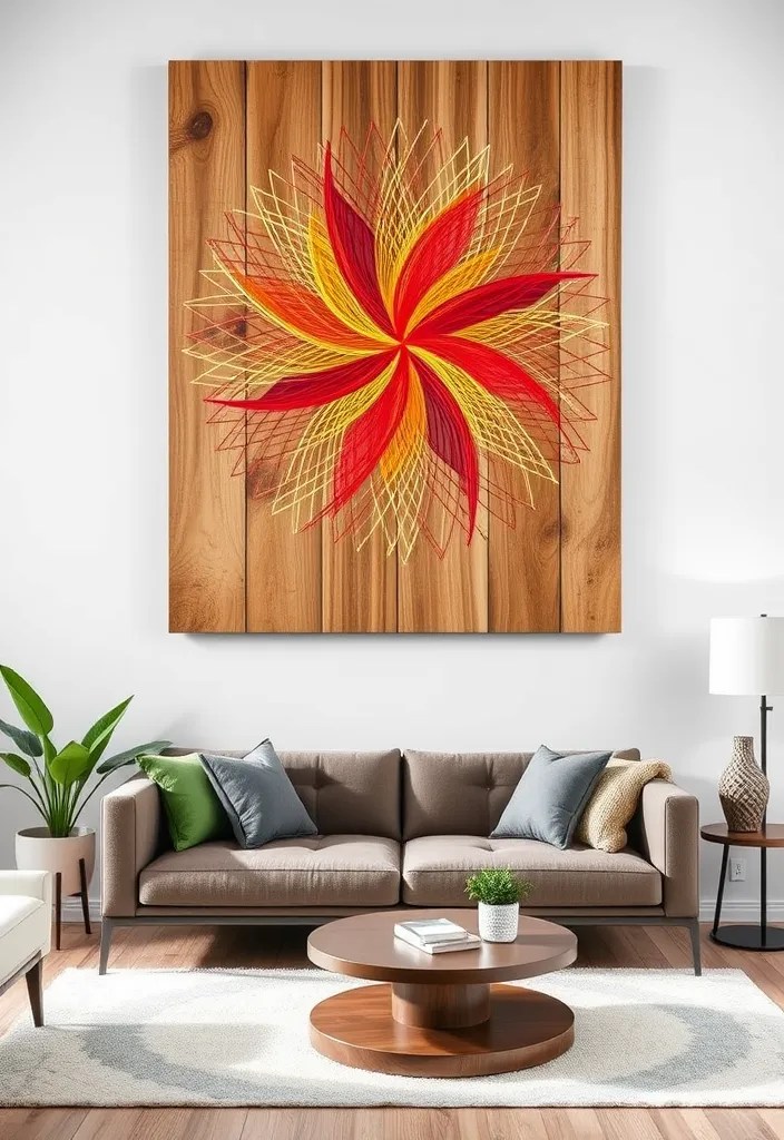 21 DIY Wall Art Projects for Your Living Room That Are Budget-Friendly and Beautiful! - 8. String Art Masterpiece