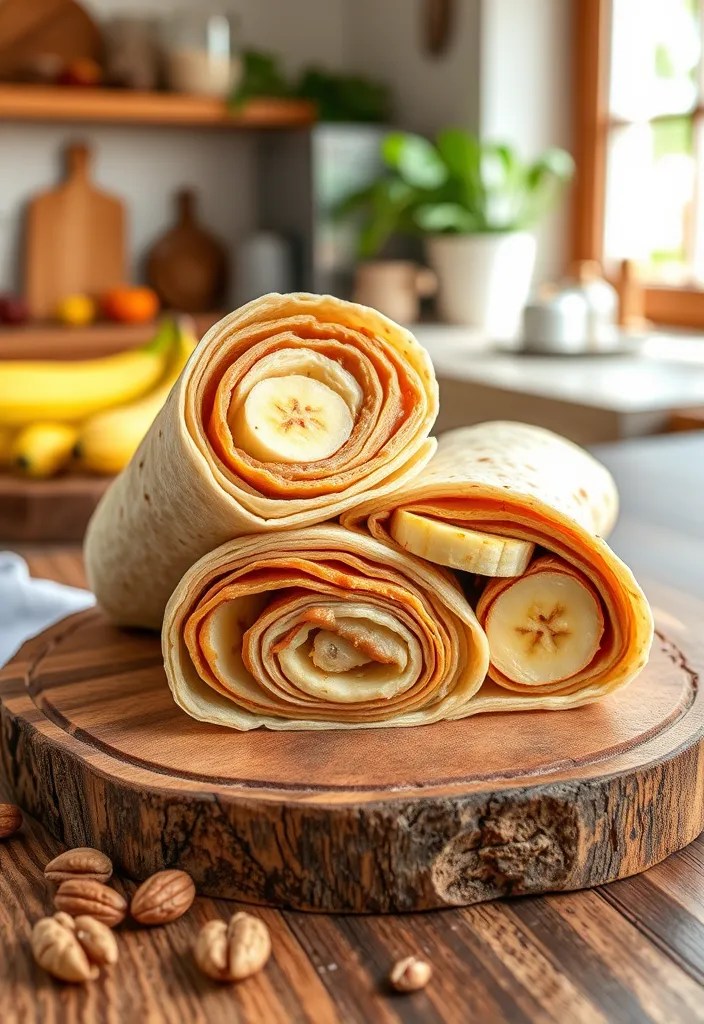 8 Portable Quick Breakfast Recipes Perfect for On-the-Go Days! - 4. Nut Butter and Banana Wrap