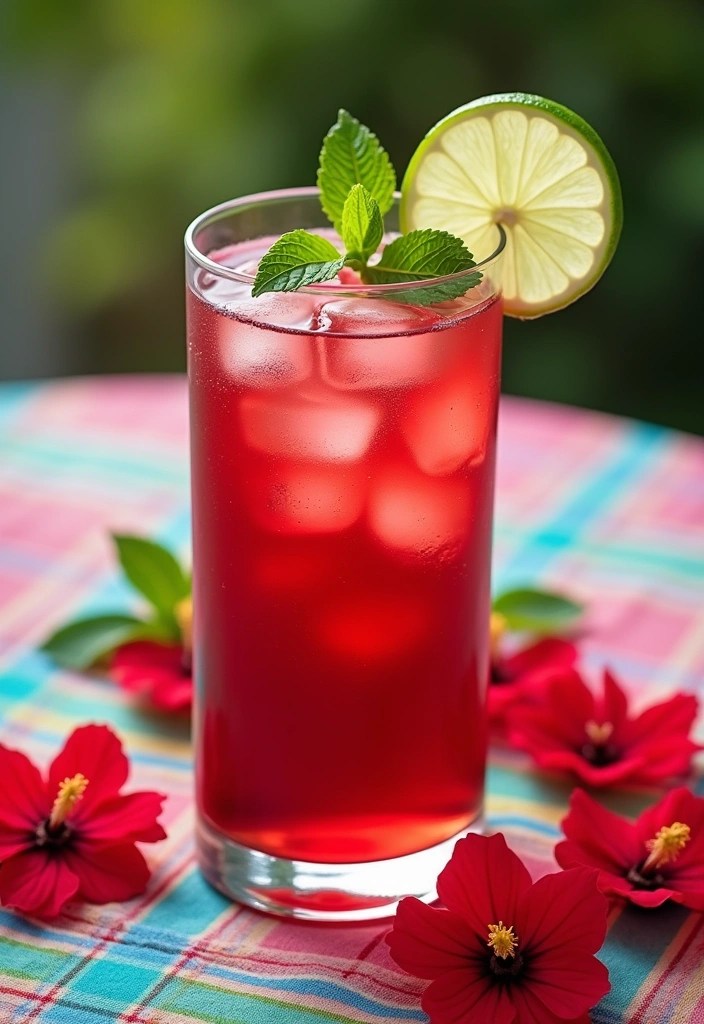 10 Surprising Non-Alcoholic Alternatives That Will Elevate Your Wellness Game! - 7. Hibiscus Iced Tea