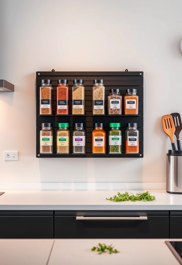 11 Brilliant Kitchen Management Hacks to Restrict Mess (You Won't Believe #6!) - 2. Magnetic Spice Rack