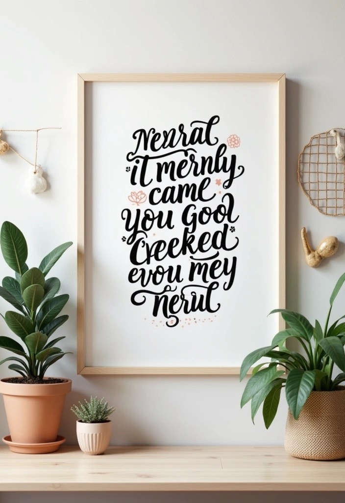 12 Boho Wall Decor Ideas for Home That'll Make You Feel Like You're in a Gallery (#3 Is a Must-See!) - 12. Inspirational Quote Art