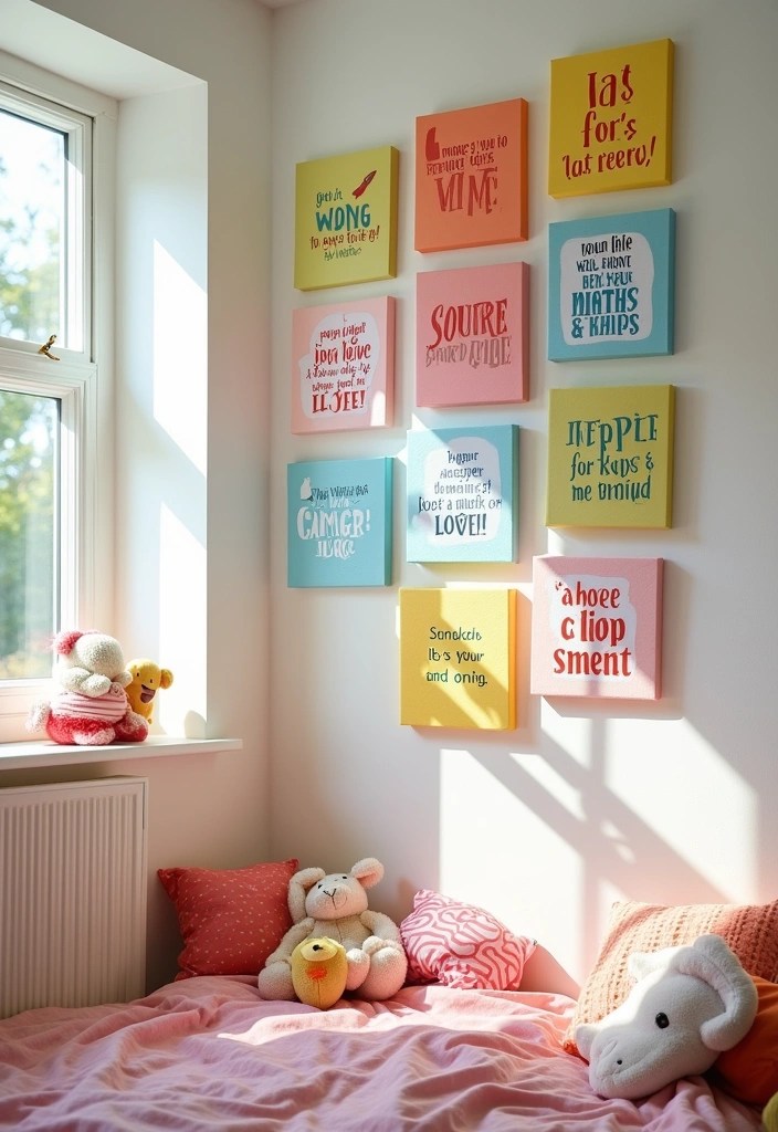 12 Eco-Friendly Kids Room Wall Decoration Ideas That Are Adorable and Sustainable (Don't Miss #6!) - 8. Inspirational Quote Wall Art