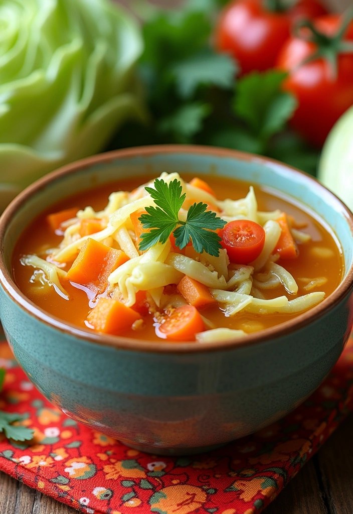 12 Low-Calorie Soup Recipes You Can Make in Under 30 Minutes (Healthy and Delicious!) - 12. Cabbage Soup