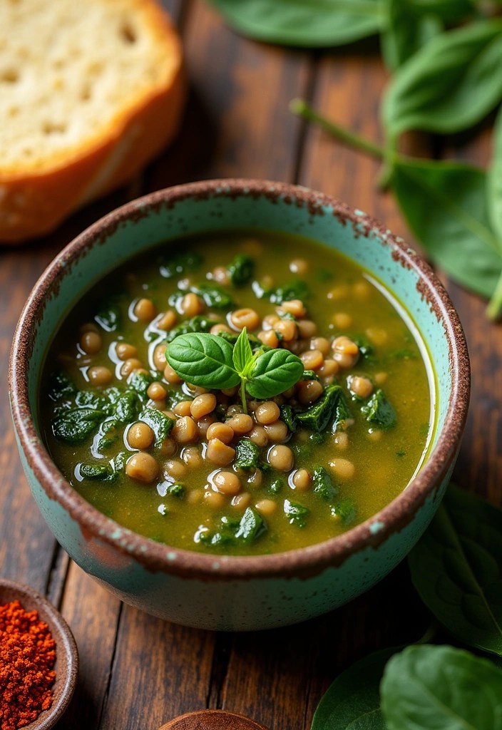 12 Low-Calorie Soup Recipes You Can Make in Under 30 Minutes (Healthy and Delicious!) - 4. Lentil and Spinach Soup