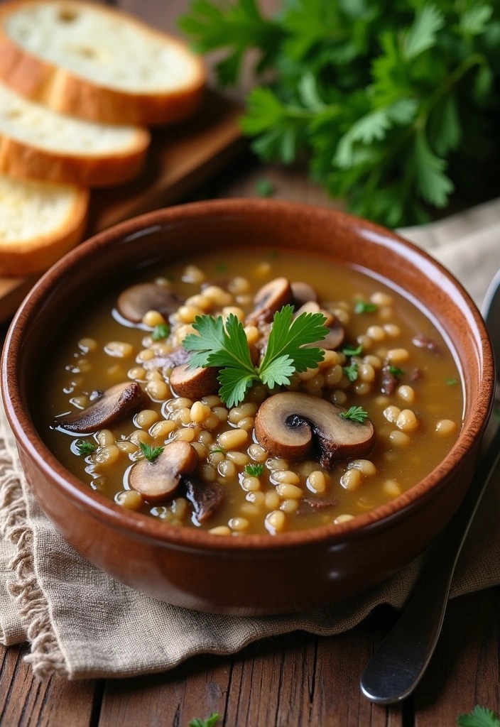 12 Low-Calorie Soup Recipes You Can Make in Under 30 Minutes (Healthy and Delicious!) - 7. Mushroom Barley Soup