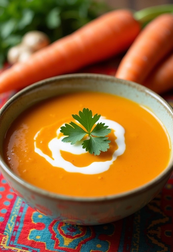 12 Low-Calorie Soup Recipes You Can Make in Under 30 Minutes (Healthy and Delicious!) - 8. Carrot Ginger Soup