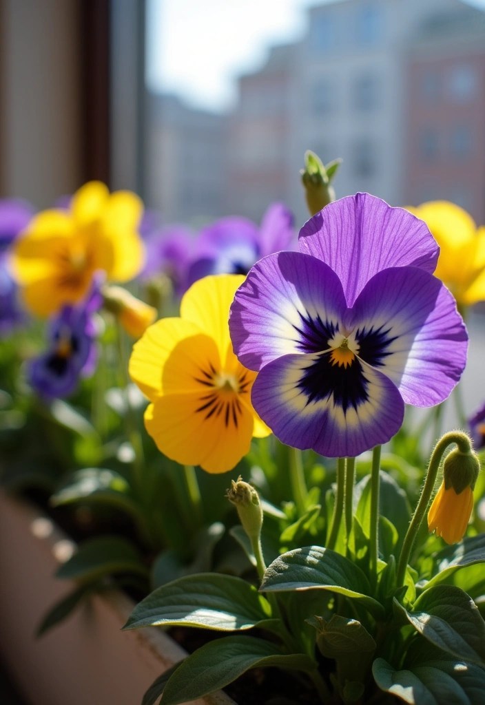 12 Stunning Low Maintenance Flowers Perfect for Urban Balconies (Transform Your Space!) - 4. Pansies